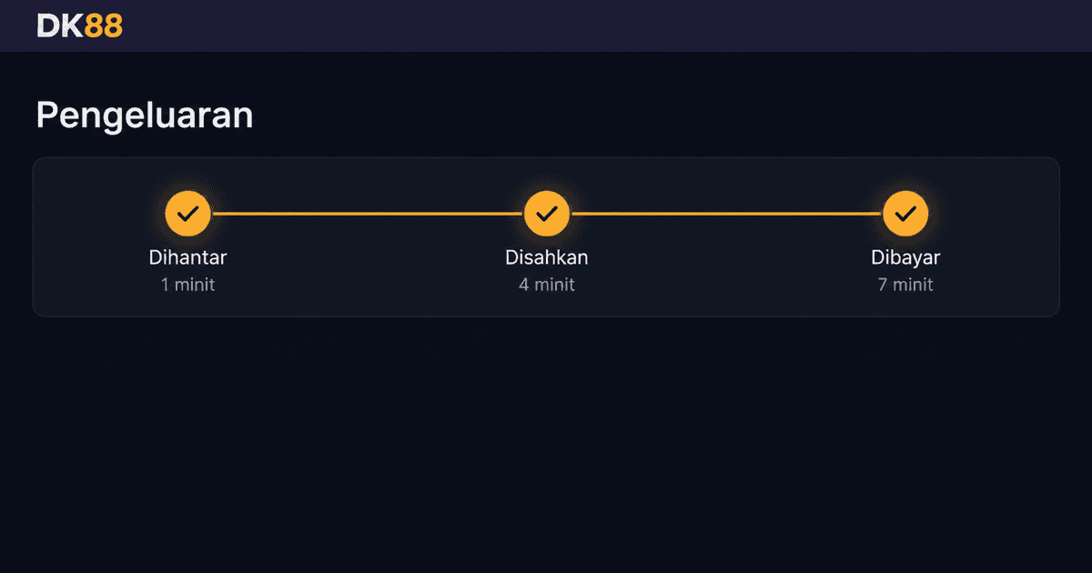 Skrin pengeluaran Dk88 Casino