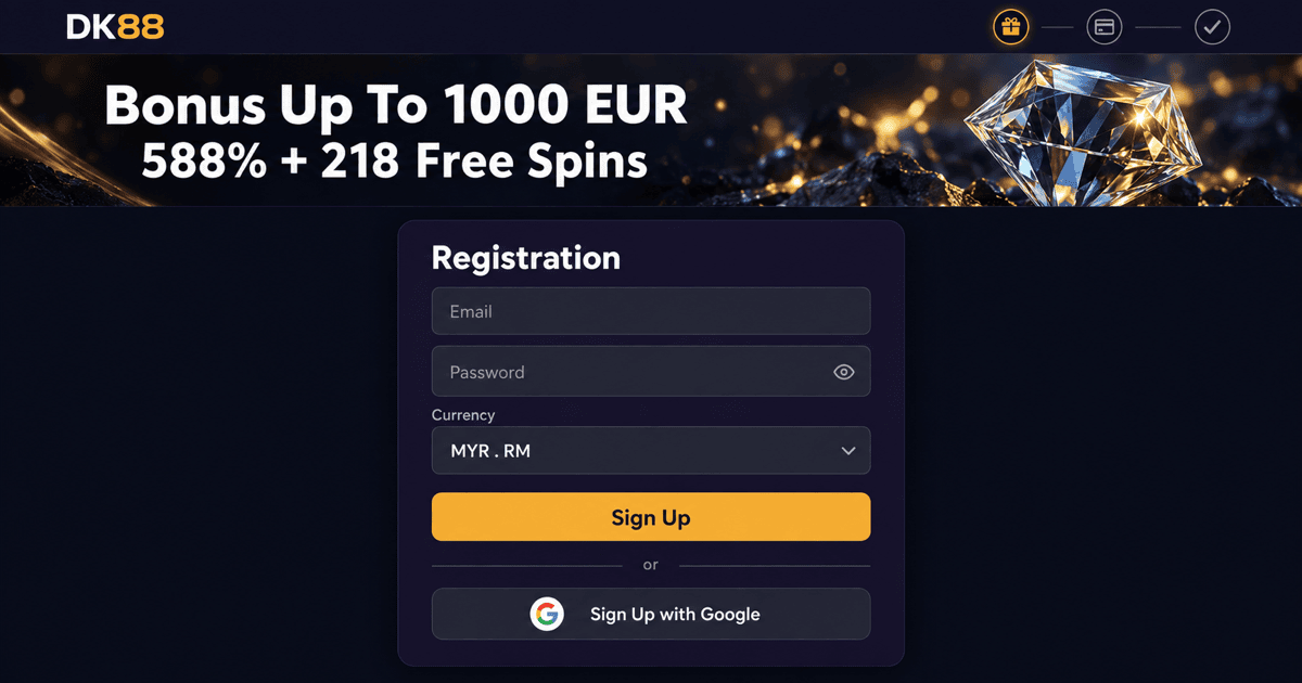 Dk88 Casino registration form
