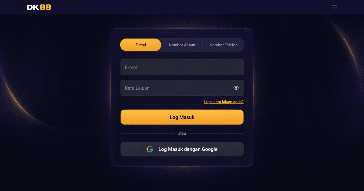 Borang log masuk Dk88 Casino